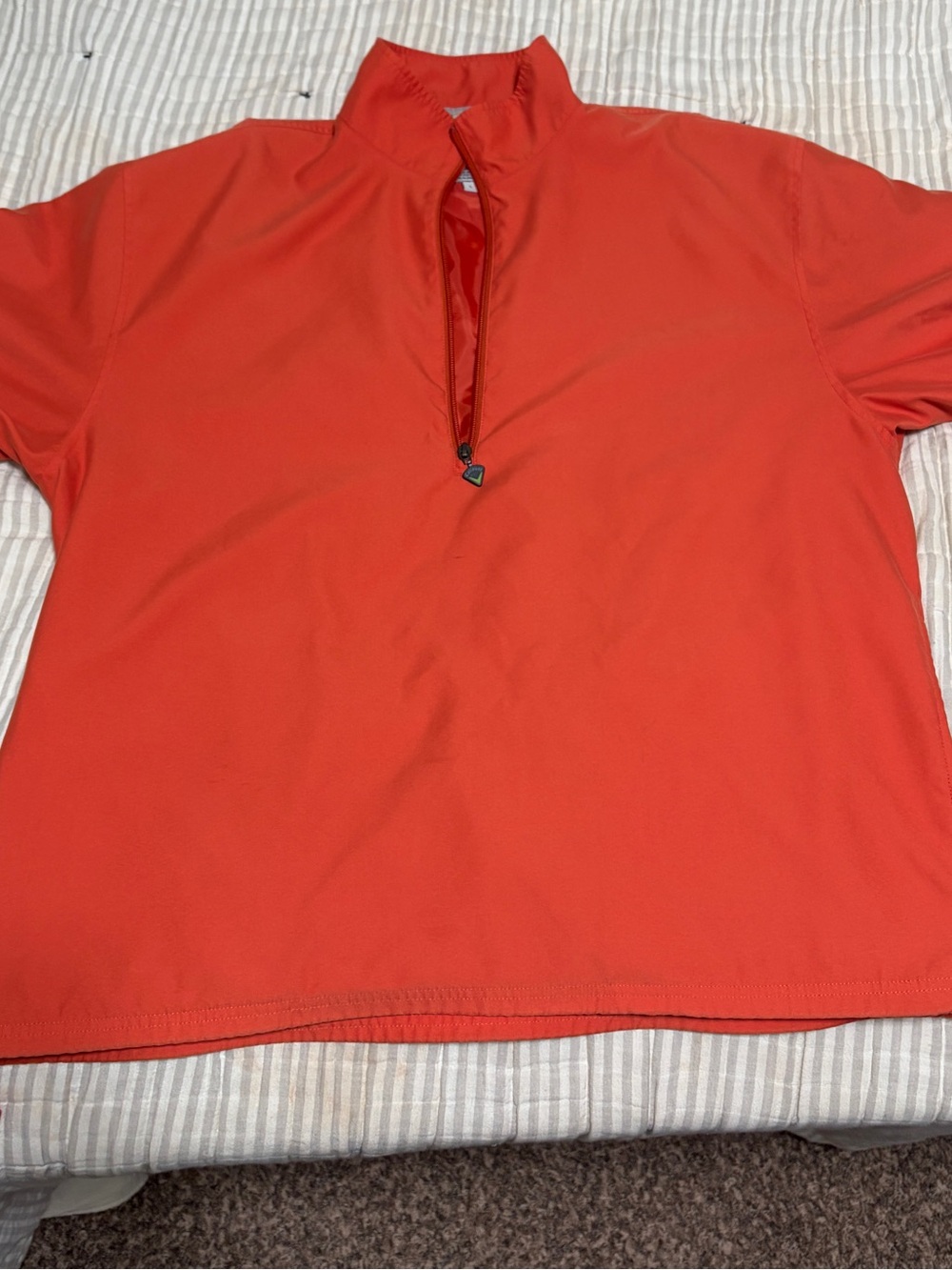 Callaway Men's Half-Zip Pullover in Bright Orange